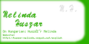 melinda huszar business card